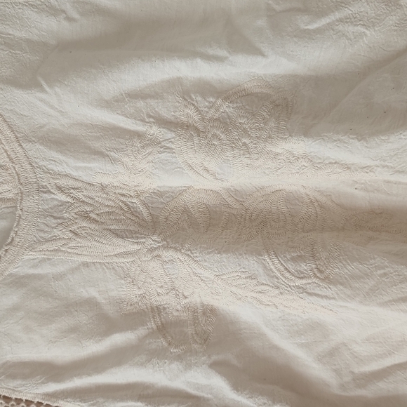 Lapis Peasant Cottagecore Embroidered tunic top Boho Bohemian Monochromatic - Picture 3 of 15